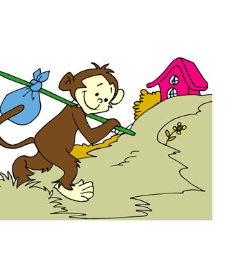 Pet Monkey Coloring Pages