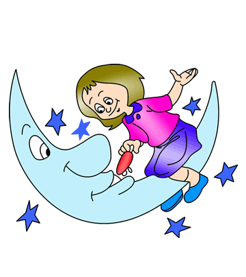 Lovely Moon Riding Coloring Pages