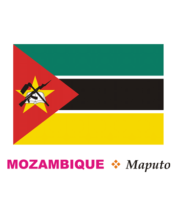 Mozambique Flag Coloring Pages