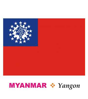 Myanmar Flag Coloring Pages