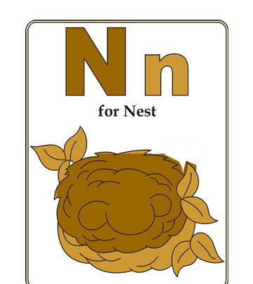 N-preschool Alphabet Coloring Pages