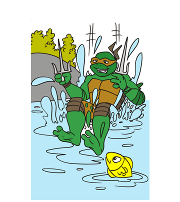 Ninja Turtle Art Coloring Pages