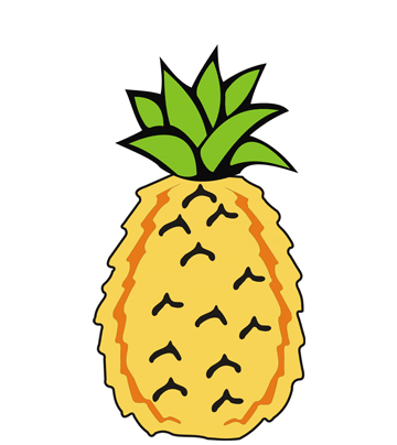 Fresh Pineapple Coloring Pages