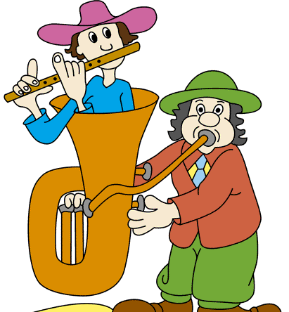 Playing Trumpet Coloring Pages