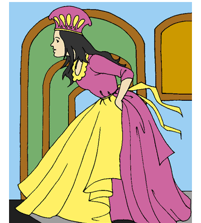 Princess About To Move Coloring Pages