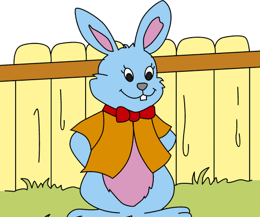 Bunny Beside The Fence Coloring Pages