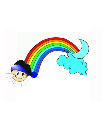 Smiling Rainbow Coloring Pages