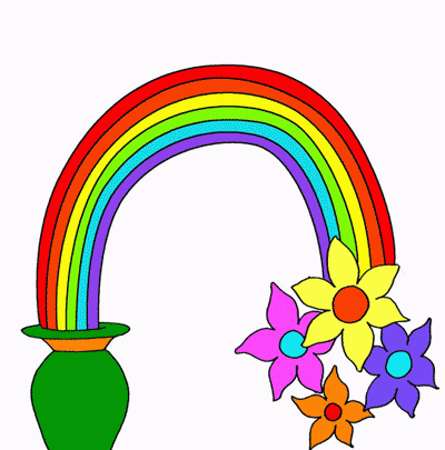 Seven Colour Rainbow Coloring Pages