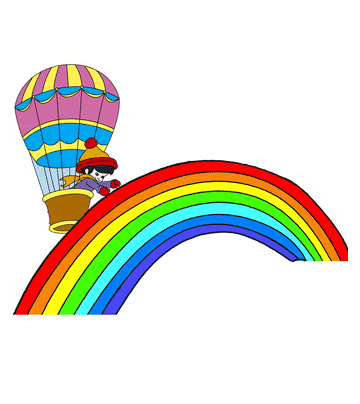 Catch The Rainbow Coloring Pages