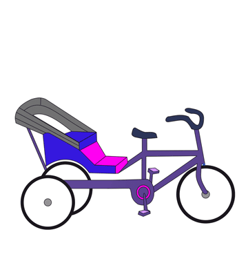 Rickshaw Coloring Pages