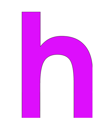 H-lowercase Alphabet Coloring Pages