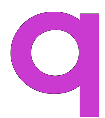 Q-lowercase Alphabet Coloring Pages