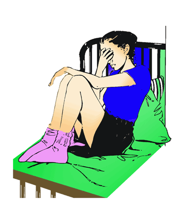 Sad Girl Coloring Pages
