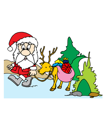 Xmas Santa Coloring Pages