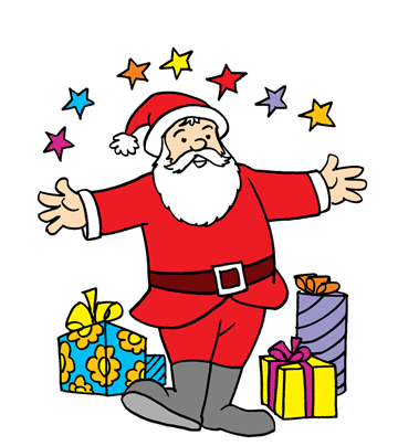 Holiday Santa Coloring Pages