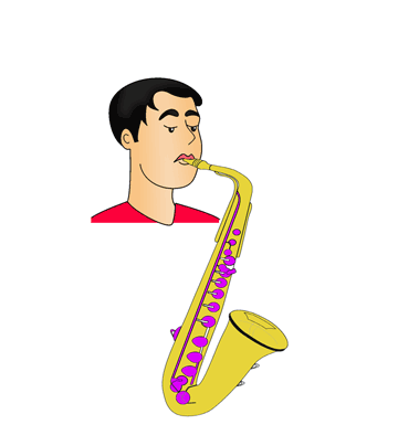 Saxophone Player Coloring Pages