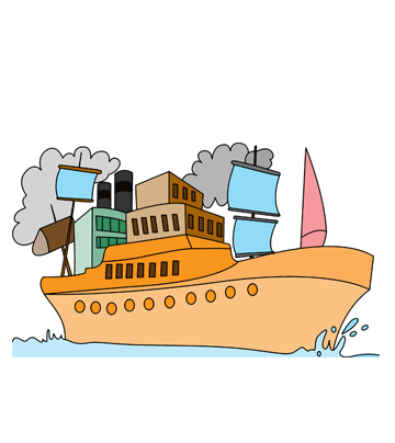 Passenger Ship Coloring Pages