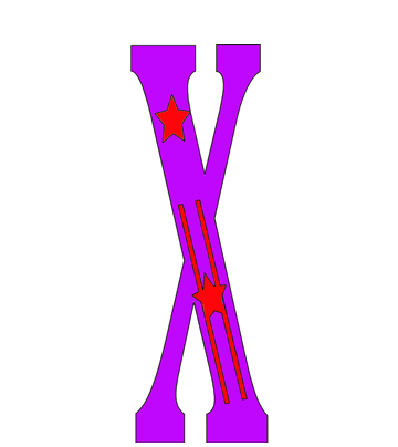 X-star Alphabet Coloring Pages