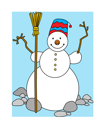 Snow Man Coloring Pages