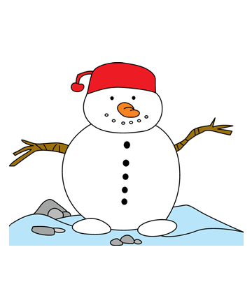 Real Snow Man Coloring Pages
