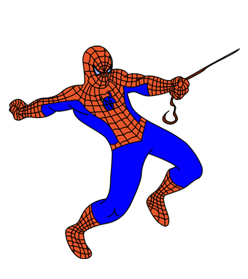 Flying Spider Man Coloring Pages