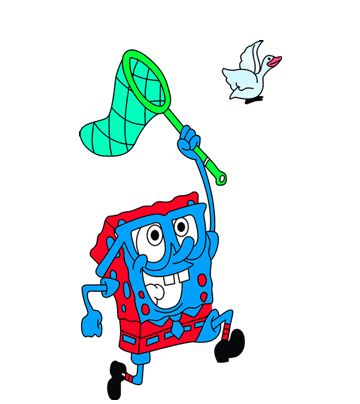 Spongebob And Bird Coloring Pages