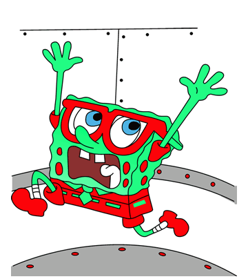 Jumping Spongebob Coloring Pages