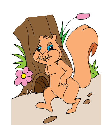 Squirrels Coloring Pages