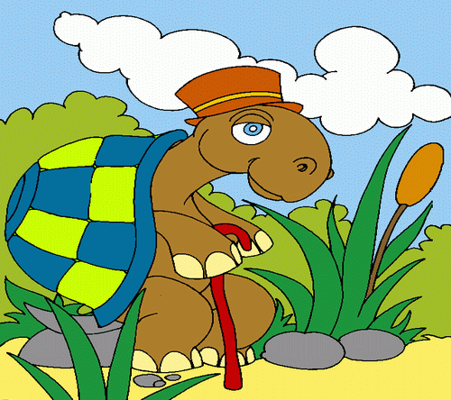 Smart Tortoise Coloring Pages