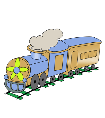 Model Train Coloring Pages