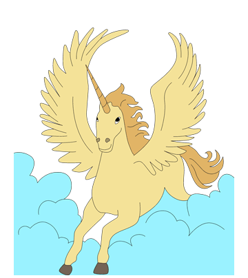 Flying Unicorn Coloring Pages