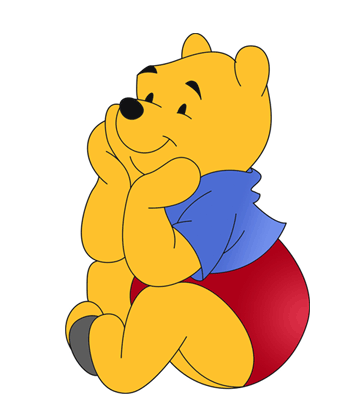 Winnie The Pooh In Think Mode Coloring Pages