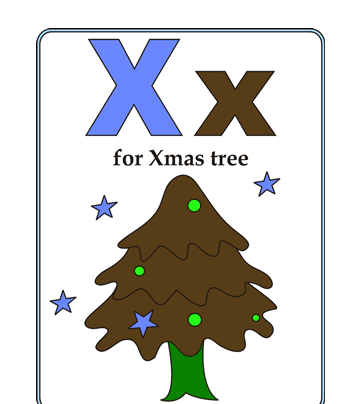 X-preschool Alphabet Coloring Pages