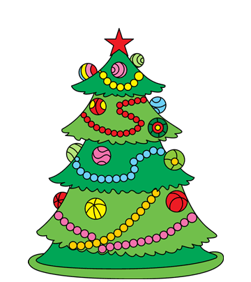 Xmas Tree Coloring Pages