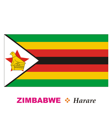 Zimbabwe Flag Coloring Pages