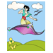 Aladin With Magic Carpet Coloring Pages