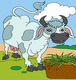 Cow Eating Grass Coloring Pages