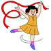 Ribbon Dance Coloring Pages