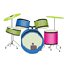 Drum Set Coloring Pages