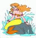 Sitting Mermaid Coloring Pages