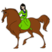 Mulan With Horse Coloring Pages