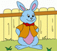 Bunny Beside The Fence Coloring Pages