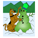 Scooby And Snowman Coloring Pages