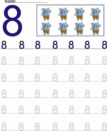 Count Number Worksheet 8 Sheet