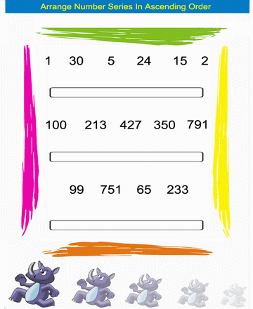 Ascending Order 11 Sheet