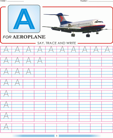 Block Letter A Sheet