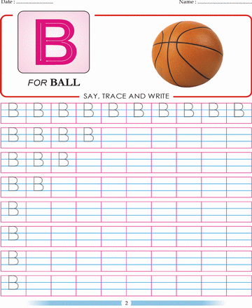 Block Letter B Sheet