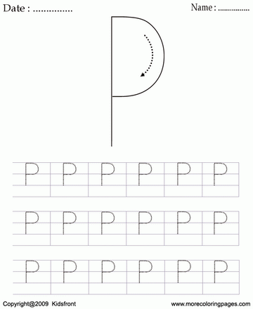 Block Letter Dot To Dots P Sheet