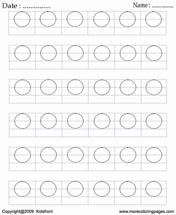 Block Letter Dot To Dots O Sheet