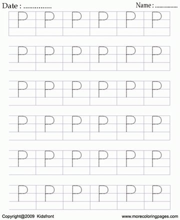 Block Letter Dot To Dots P Sheet